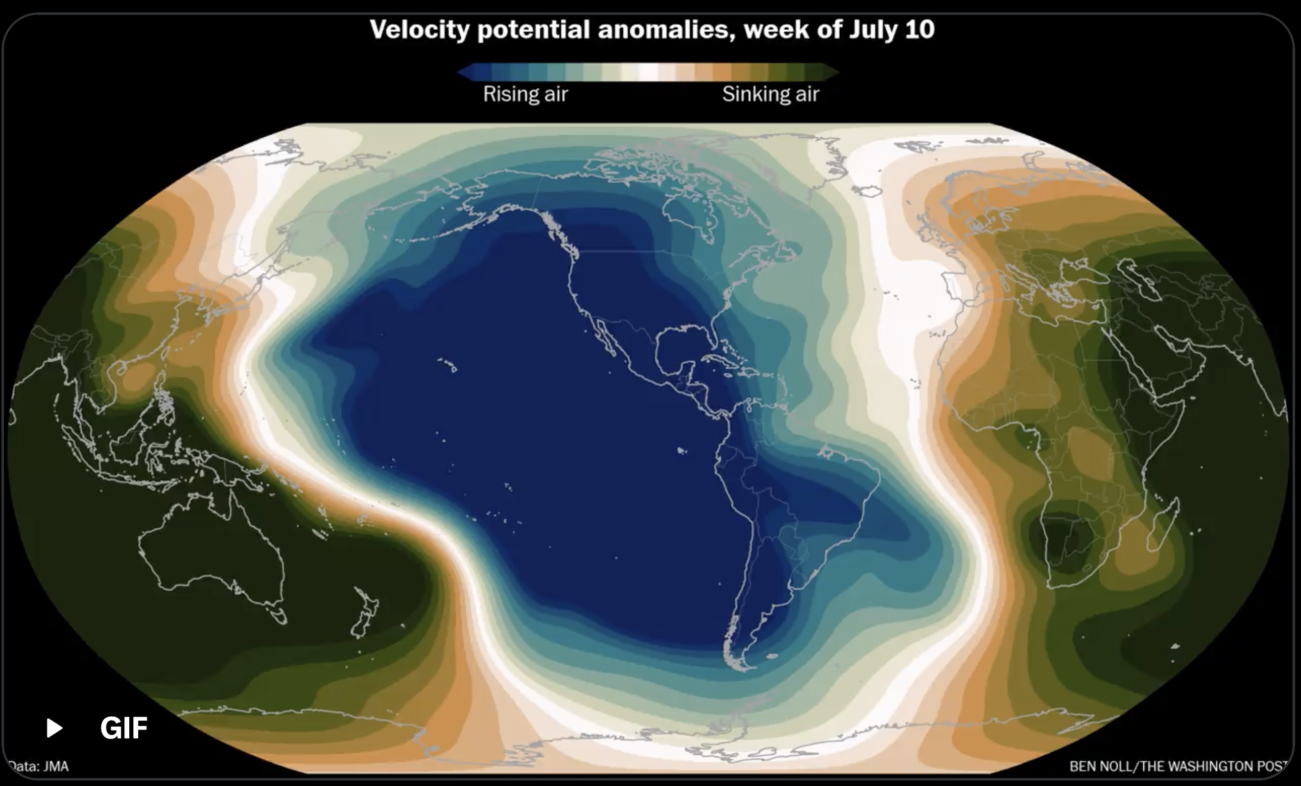 El Niño rising-motion and convection anomalies
