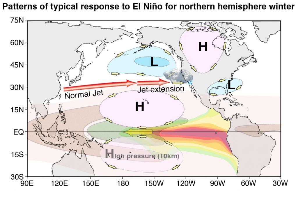 ENSO atmospheric response in winter