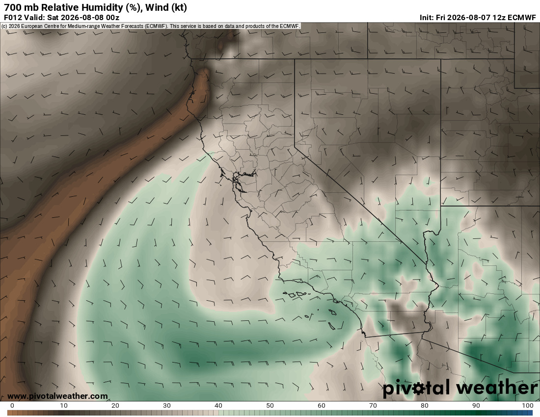 700mb RH showing poor lower level support