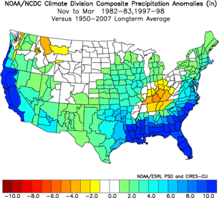 El Niño precipitation composite