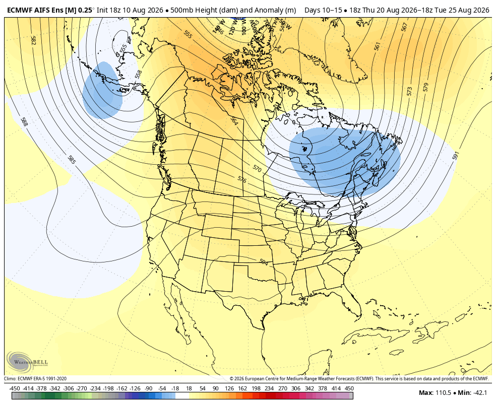 ECMWF AIFS 500mb flow pattern