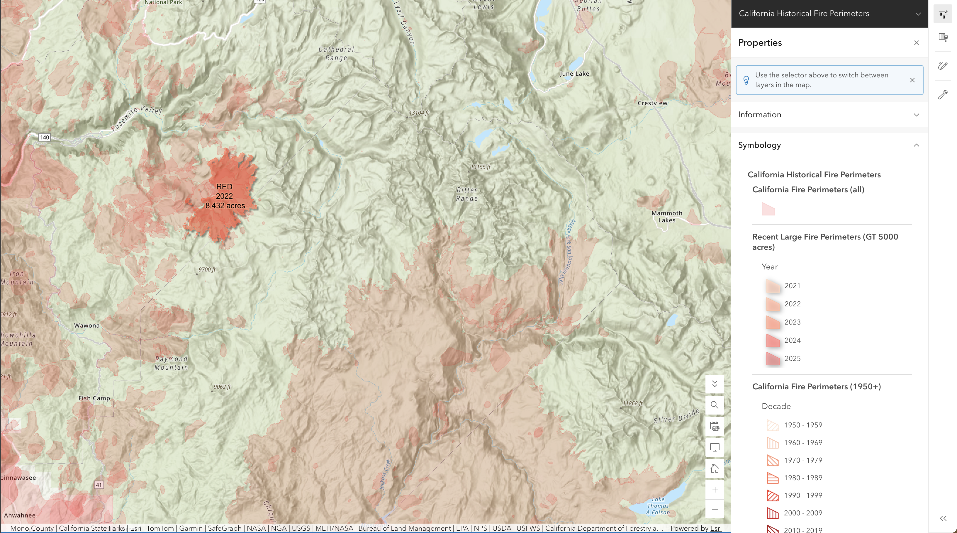 Recent Burn Perimeter Map