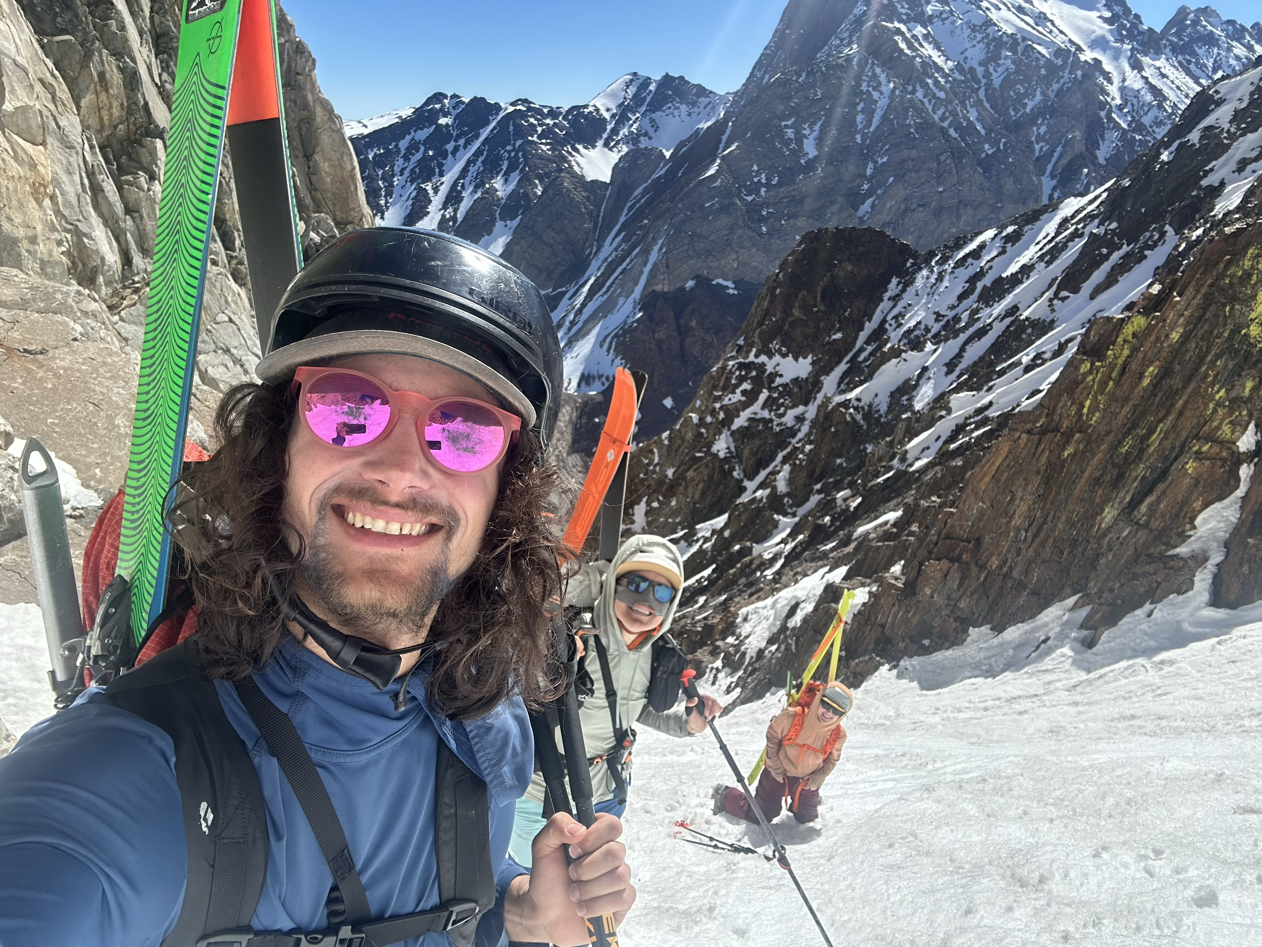 Corn snow conditions on a sunny solar aspect at Mammoth Mountain