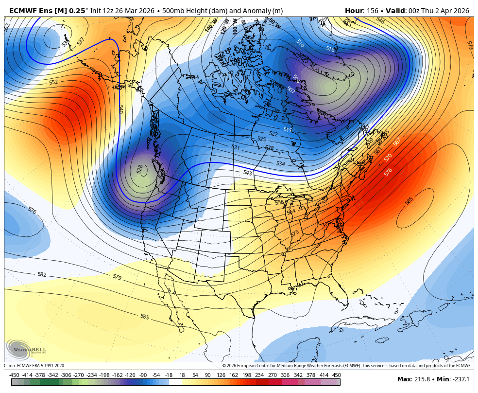 Trough #2 shifting northward